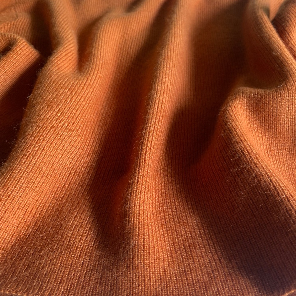 Dusan Womens Orange Silk and Cashmere Sweater Sz Large Lagenlook Luxury Designer - Picture 9 of 12
